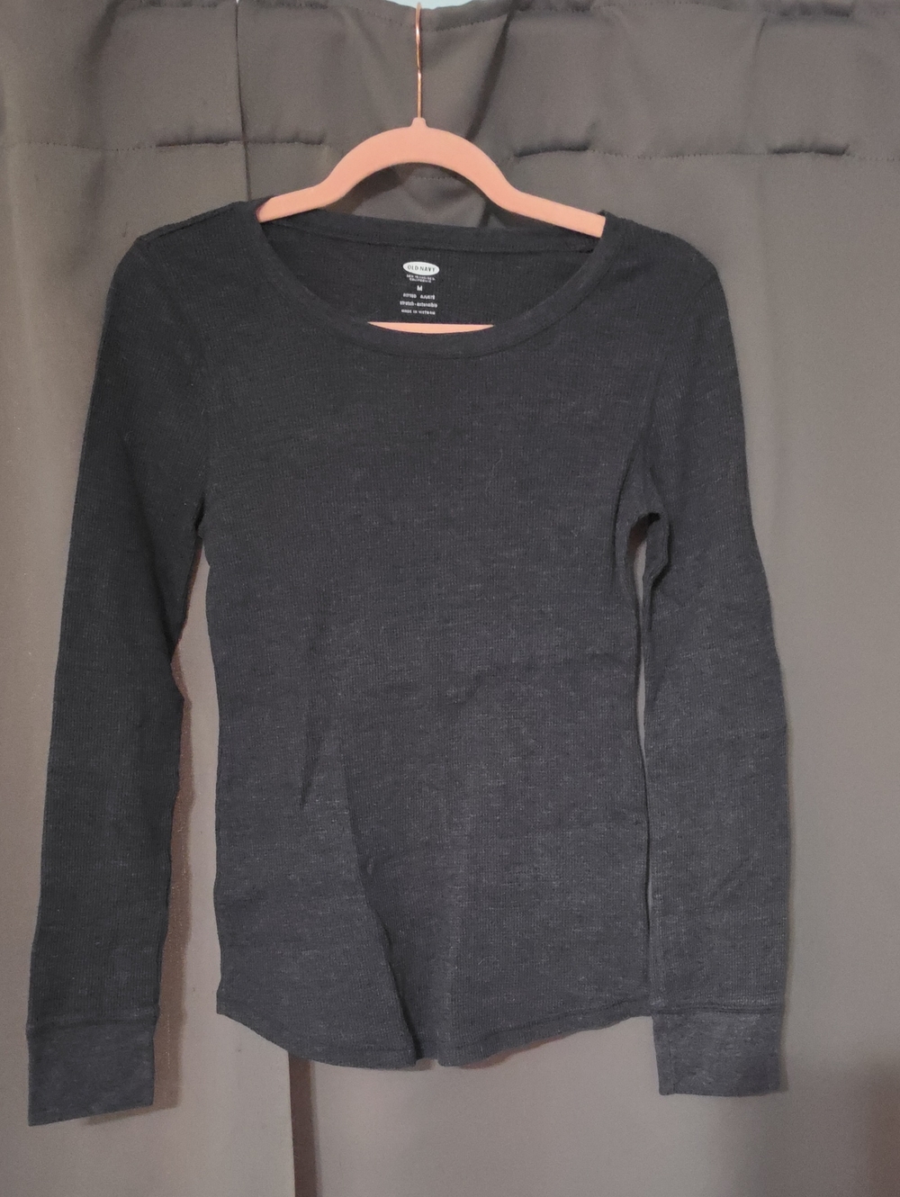 Old Navy Women's Long-Sleeve Waffle Thermal Top - Black